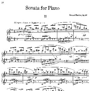降e小调钢琴奏鸣曲 Op.26 v.2 钢琴谱 塞缪尔 巴伯
