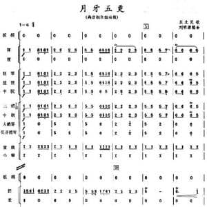 月牙五更_歌曲简谱_词曲: 刘明源