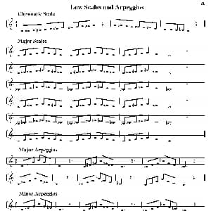 Low Scales and Arpeggios 小号