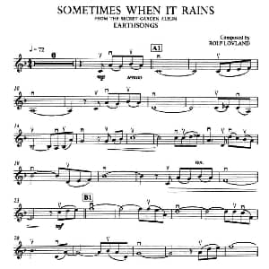 小提琴谱 | SOMETIMES WHEN IT RAINS 下雨的时候 ROLF LOVLAND 罗尔夫 拉夫兰