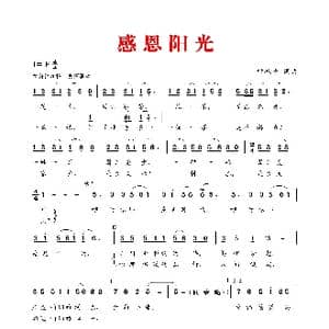 感恩阳光_歌谱投稿_词曲:叶振平 叶振平