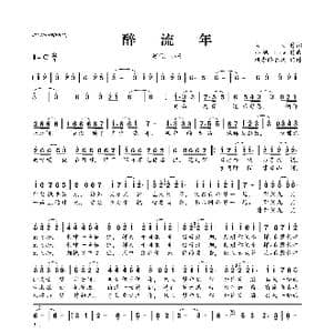醉流年_歌曲简谱_词曲:火火 小旭 Lie