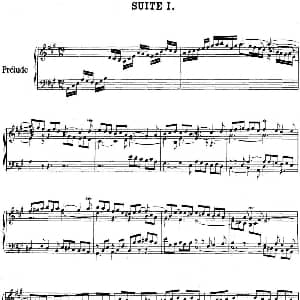 英国组曲No.1 巴赫 A大调 1st Suite BWV 806 钢琴谱 巴赫