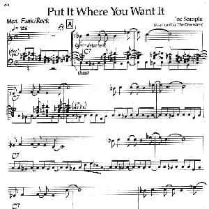 Put It Where You Want It 钢琴谱