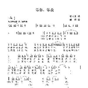 等你 等我_歌谱投稿_词曲:曹玉明 谢伟