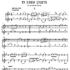 萨克斯谱 | 12首单簧管萨克斯重奏之二 莫扎特