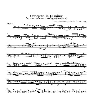 D小调无伴奏协奏曲 大提琴分谱 J.S BACH