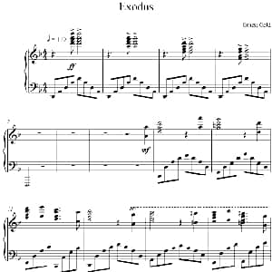 出埃及记 钢琴谱