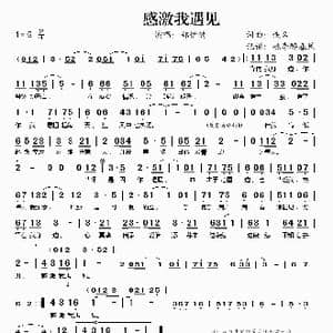感激我遇见_歌谱投稿