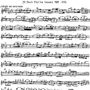 小提琴谱 | JS Bach Violin Sonata BWV 1023 巴赫 小提琴奏鸣曲 巴赫