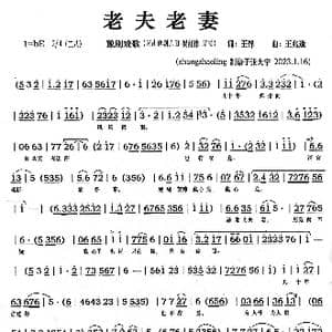 豫剧 老夫老妻 _歌谱投稿_词曲:王锋 王兆逢