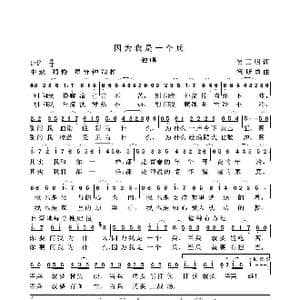 因为我是一个兵_歌谱投稿_词曲:吴玉明 笪斯勇