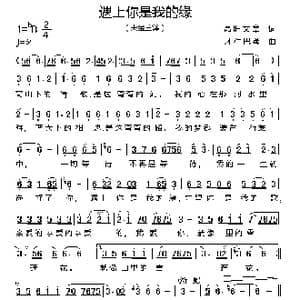 遇上你是我的缘_歌曲简谱_词曲:昂旺文章 才仁巴桑