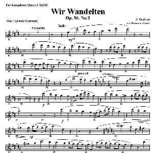 萨克斯谱 | Wir Wandelten 五重奏