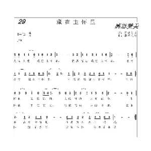 29 藏在主怀里_歌曲简谱_词曲:开花结果 馨香晚祭
