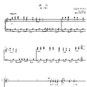 鼓声混声合唱谱_歌曲简谱