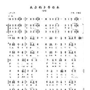 我在鹤乡等你来_歌谱投稿_词曲:王海峰