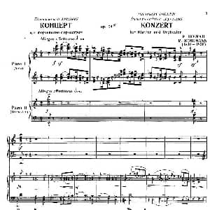 Piano Concerto in a Minor Op.54 钢琴谱 罗伯特 舒曼