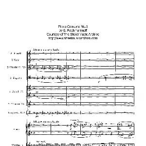 拉赫玛尼诺夫第三钢琴协奏曲总谱完整版 P1—20 谢尔盖 瓦西里耶维奇 拉赫玛尼诺夫