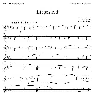 萨克斯谱 | Liebesleid 四重奏 第1 2次中音萨克斯分谱