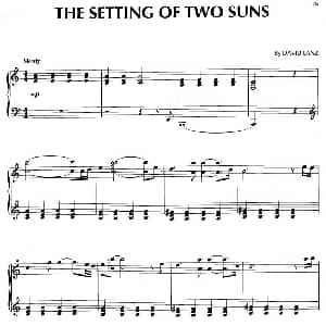 The Setting of Two Suns 钢琴谱 大卫.蓝兹
