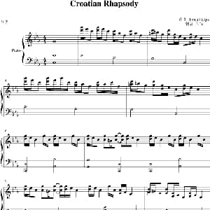 Croatian Rhapsody 钢琴谱