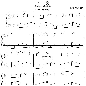 钢琴公主的浪漫钢琴 一生一次 钢琴谱 美 琳达 珍蒂