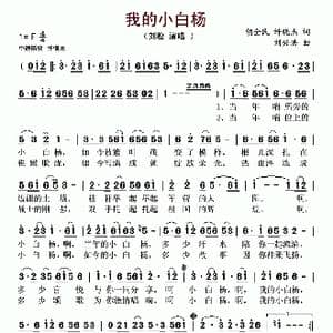 我的小白杨_歌谱投稿_词曲:胡全民 许晓杰 刘兴洪