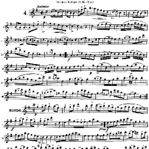 长笛曲谱 | 德维埃纳六个长笛二重奏小段Op.82 Flute 1 NO.4 Devienne 德维埃纳