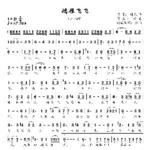 鸿雁飞飞_歌曲简谱_词曲:胡凤华 石炎