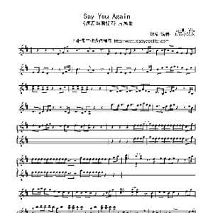 Say You Again_歌曲简谱_词曲:佚名 佚名