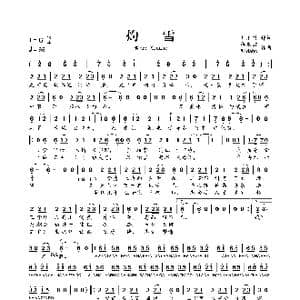 灼雪_歌曲简谱_词曲:付遮书 横颜君 Midaho
