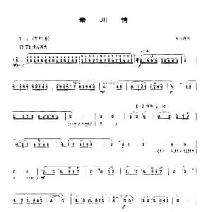 笛子谱 | 秦川情 曹永清