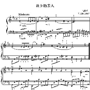 故乡的亲人 钢琴谱 美 福斯特