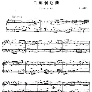 二部创意曲 钢琴谱 陈天顺