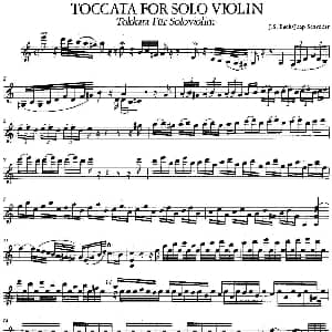 小提琴谱 | TOCCATA FOR SOLO VIOLIN 巴赫
