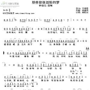 那些你很冒险的梦_歌谱投稿_词曲:王雅君 林俊杰