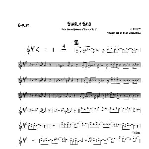 萨克斯谱 | Simply Said 中音萨克斯