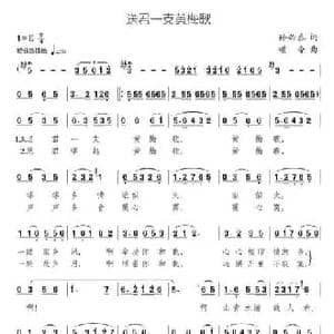 送君一支黄梅歌_民歌简谱_词曲:孙必泰 颂今