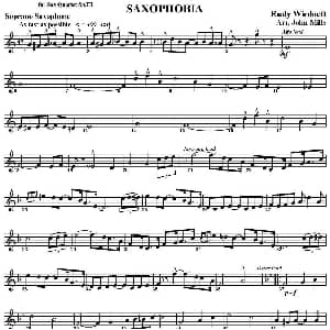 萨克斯谱 | SAXOPHOBIA 四重奏 高音萨克斯分谱