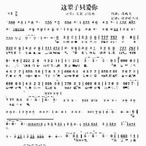 这辈子只爱你_歌曲简谱_词曲:成鹏飞 成鹏飞