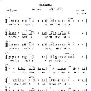 忘不掉的人_歌谱投稿_词曲:宋普照 路勇