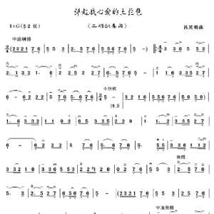 弹起我心爱的土琵琶_歌曲简谱_词曲: 芦芒,何彬