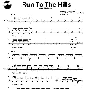 Run To The Hills 鼓谱