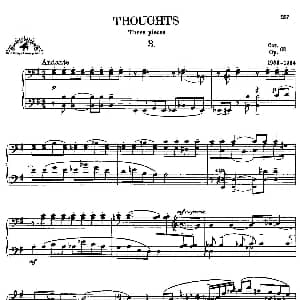 Thoughts Op.62 钢琴谱 谢尔盖 普罗科菲耶夫