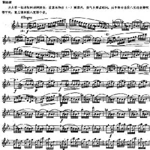 长笛曲谱 | 长笛练习曲100课之第88课 连续八度连音练习曲