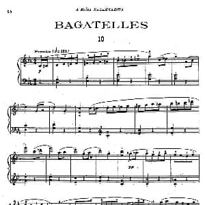 Tcherepnin 10 Bagatelles Op.5 钢琴谱 亚历山大 齐尔品