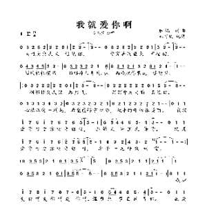 我就爱你啊_歌曲简谱_词曲:胜屿 胜屿