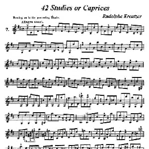 小提琴谱 | 42首练习曲或隨想曲之七 克莱采尔