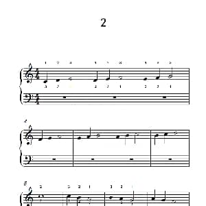 非连音练习 2 钢琴谱